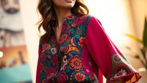 Model Baju Batik Kombinasi Kain Polos atasan, tunik, kerja